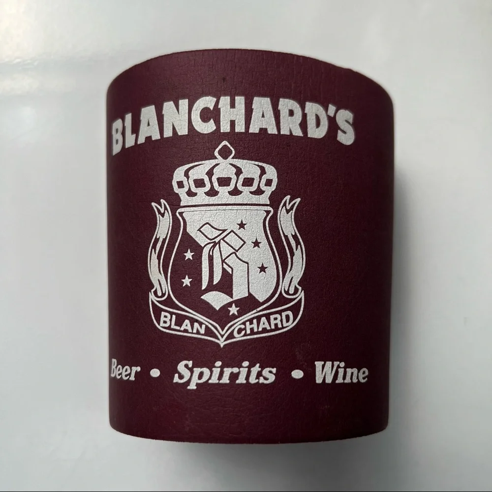 Vintage Blanchard’s Beer • Spirits • Wine foam can koozie